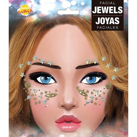 Autocollants, bijoux, cristaux 3D pour le visage, carnaval (1/2)