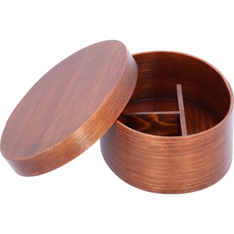 Ovale Bento-Box aus Holz für Sushi, Mahlzeitenbox für Erwachsene, Studenten, Arbeiter, Lebensmittelbehälter aus Naturholz. (1/5)