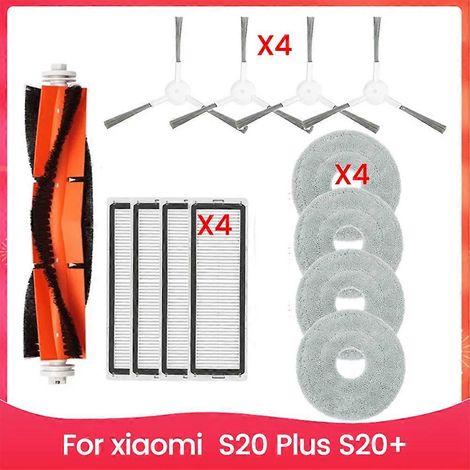 Filtre pour aspirateur brosse pour aspirateur Filtre de brosse pour aspirateur filtre de S20 Plus S20+ Robot Aspirateur Main Side Brosse HEPA Filtre Serpillière Cloth Accessoires (1/5)