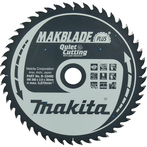 Makita B-33495 Lama Sega Circolare T.C.T. 260x30mm 48T Legno (1/2)