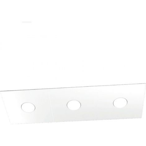Plafoniera moderna top light eccentric 1156 3l gx53 led metallo lampada parete soffitto, finitura metallo bianco
