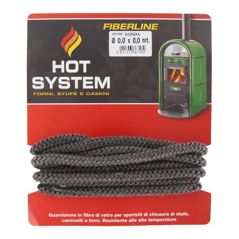 Joint rond en fibre de verre 10 mm pour portes de poele chemine'e et four longueur 2,5 m