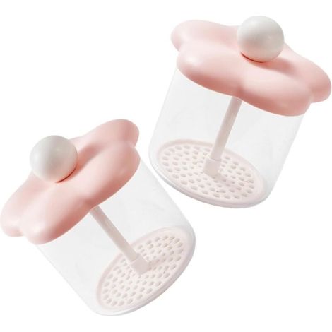 Distributeur Pompe Moussante - Flacon Portable pour Shampoing Moussant - Voyage et Salle de Bain - 2 Pièces - Rose - PP+PS - 10.3 x 9 cm (1/5)