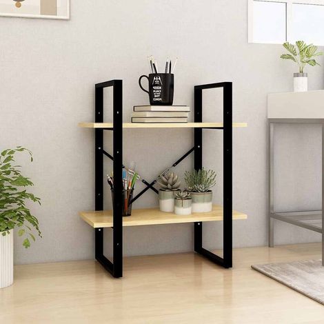 806432 vidaXL 2-Tier Book Cabinet 60x30x70 cm Solid Wood Pine (1/5)