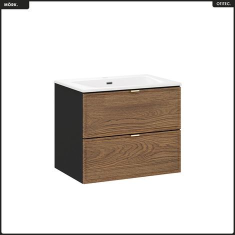 Ensemble de meubles sous vasque - 60 cm - avec Plan - Vasque - MÖRK (1/5)