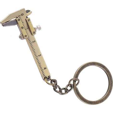 Mini pied à coulisse portable en alliage de zinc avec porte-clés (1/5)