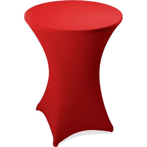 Stehtischhusse Stretch Stehtisch Ø 60 70 80 cm Husse Tisch Hussen Bistrotisch 80cm Ø / Rot