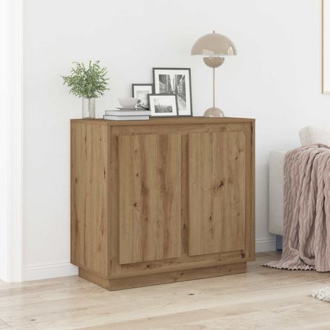 Aparador Roble artisan 80 x 40 x 75 cm Madera de ingeniería (1/4)