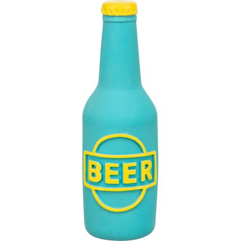 Jouet en Latex Bouteille de bière pour Chien – Bleu – 12,5 cm (1/5)