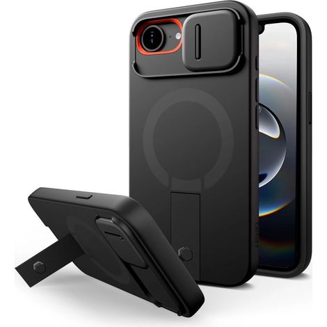 Funda Tech-Protect Kevlar Aura MagSafe para iPhone 16e - Negra (1/5)