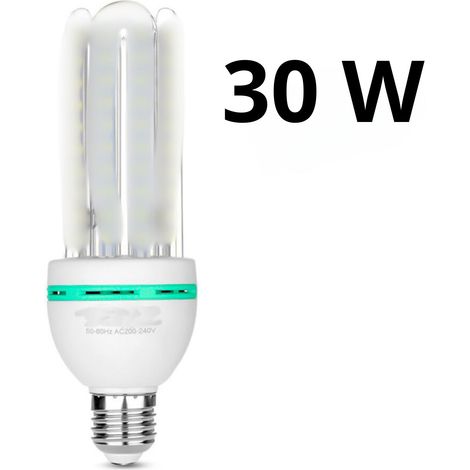 Lampadina Led 30w Luce Fredda Opaco 6000k Lampada Tubo Attacco E27 Basso Consumo