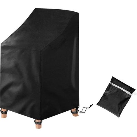Funda para silla de jardín, 72 x 92 x 120 cm, Funda impermeable, Tela Oxford 210D, Impermeable, balcón o terraza, Negra (1/5)