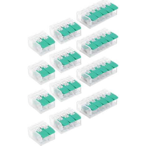 Kit de 60 connecteurs de câblage pour éclairage de bâtiments, bornes rapides sans vis PCT-662/663/665 (1/5)