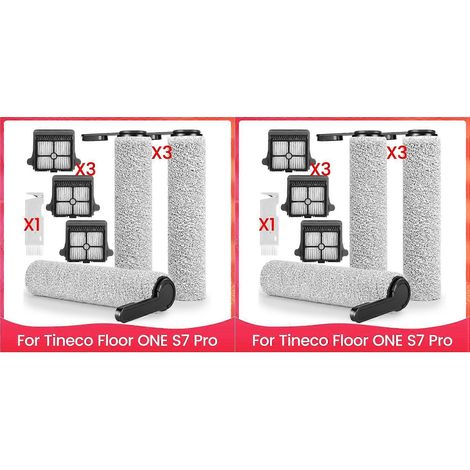 Lot de 6 brosses rotatives de rechange pour aspirateur sans fil Tineco Floor ONE S7 Pro, avec filtres HEPA (1/5)