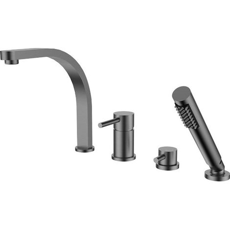 Mitigeur de bain 4 trous à encastrer DECCO graphite (1/2)