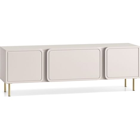 Selsey Loppa – TV-Lowboard 2-türig mit Klappe, Kaschmirbeige, 160 cm (1/5)