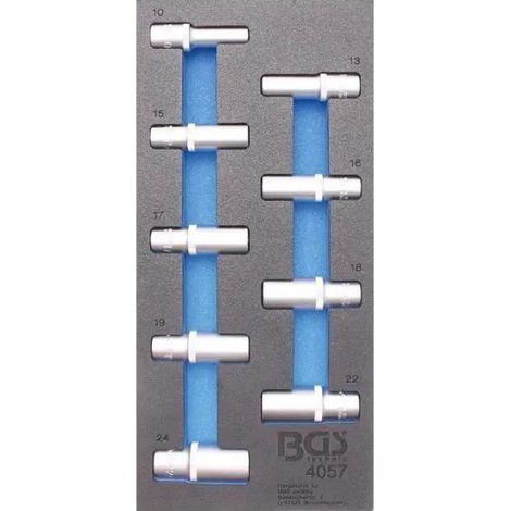 Juego de dados bgs technic 9 piezas cromo mate 12 5 mm