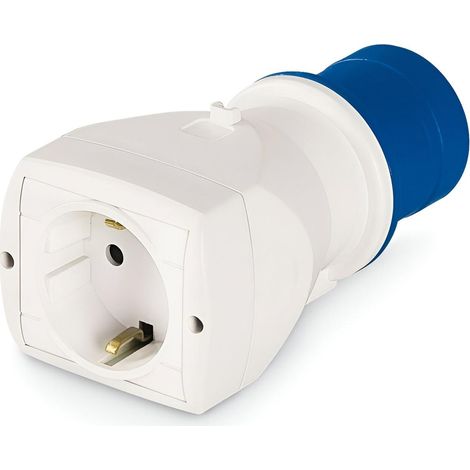 Adattatore IEC309 per Spina di Tipo F IP20 SCAME Azzurro (1/2)
