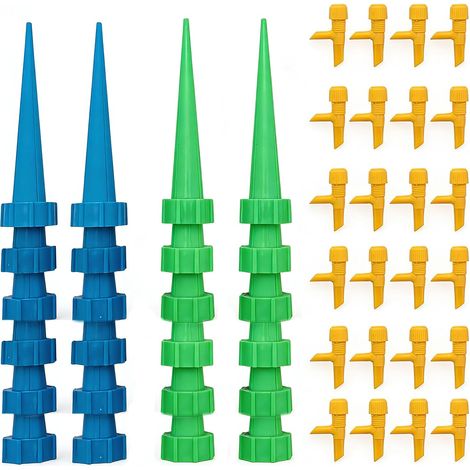 24 Goutteur, Débit réglable 2-30 gouttes/min, Plastique PP, Bouteille PET standard, Intérieur Extérieur (1/5)