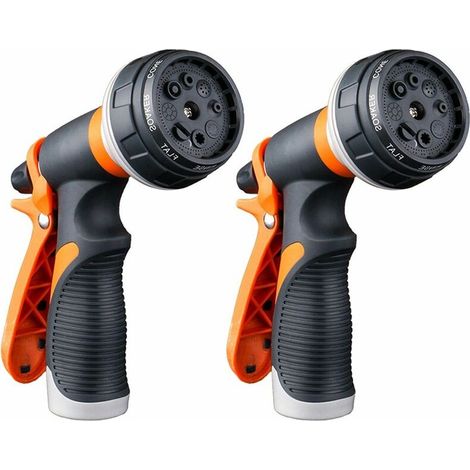 EASYCOMFORT 2pcArroseur d'eau à haute pression de jet d'arrosage de bec de tuyau d'arrosage avec 8 modèles (1/4)