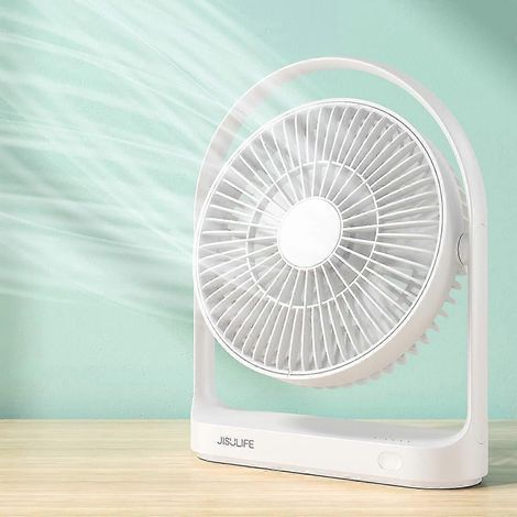 Petit ventilateur de bureau USB, mini ventilateur de bureau rechargeable USB 4000 mAh (1/4)