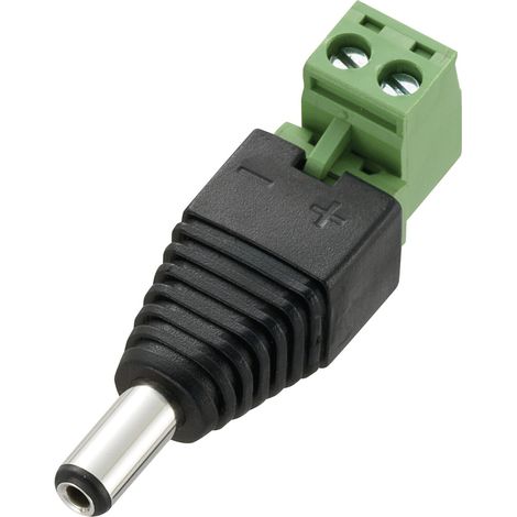 TRU COMPONENTS DC12-M Niedervolt-Steckverbinder Stecker, gerade 5.5 mm 2.1 mm 1 St.