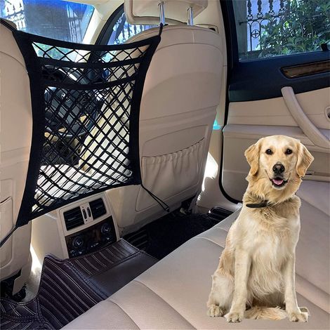 Filet de Séparation Voiture pour Chien 3 Couches avec Organisateur Rangement Extensible, Barrière Sécurité Universelle pour SUV (1/5)
