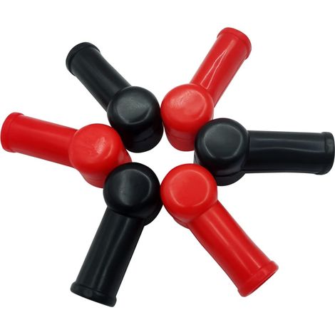 Cache Bornes de Batterie Couvercle de Borne Positif et Négatif, pour Moto Voiture Camion Marine Bateau Camping Car (6 pièces) (1/5)