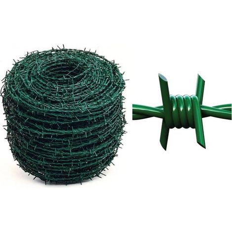 19 x FILO SPINATO PLASTIFICATO F 14 D 2,2 MM CAVATORTA VERDE