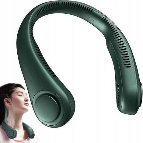 Ventilatore da collo portatile ricaricabile • Senza pale • Ventilatore per la testa • Ventilatore per il viso • Ventilatore per il collo • USB • Ventilatore USB • Raffreddamento • Raffreddamento del c (1/5)