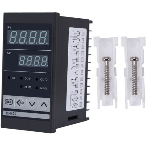 CH402 AC85-264V Contrôleur de température PID intelligent haute précision, relais thermostat, entrée TC/RTD