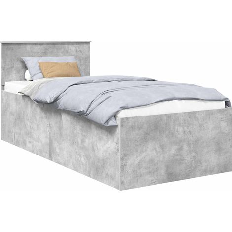 Maison Exclusive - Struttura del letto con testiera Grigio cemento 90 x 190 cm