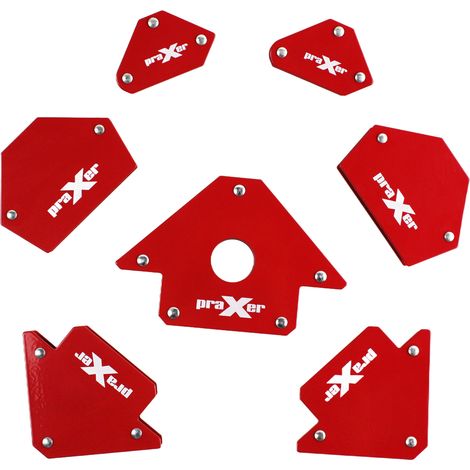 Jeu de 7 aimants de soudage, angles 30°-135°, force 4-22,7 kg PR5019 PRAXER