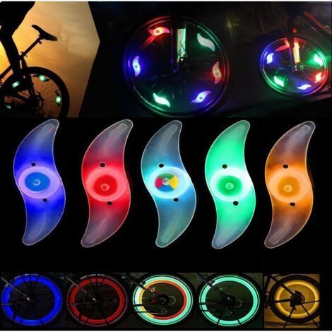 LED Wheel Bike Light, 5 PCS Bike Wheel Lights, Waterproof LED Neon Tire Lamp with 3 Flashing Modes, Bike Wheel Spokes for MTB VTC Bicycle Adults and Kids (1/5)