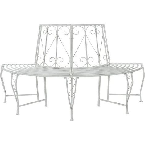 Banc en forme d'arbre, 4 places, 160 x 80 x 89 cm, acier. (1/5)