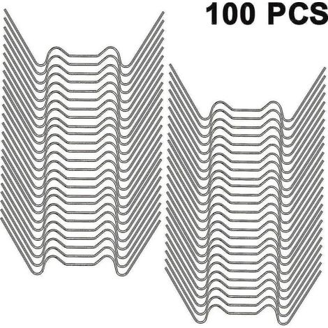 100 pinces à verre en acier inoxydable, pinces de serre de type W, pour serre (1/5)