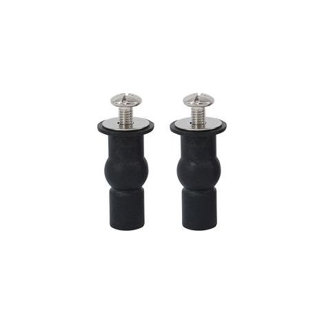 Kit de Fixation pour Abattant de Toilette, Vis et Charnières Universelles Noires, Ensemble de Montage Robuste pour Couvercle de WC Standard (1/4)