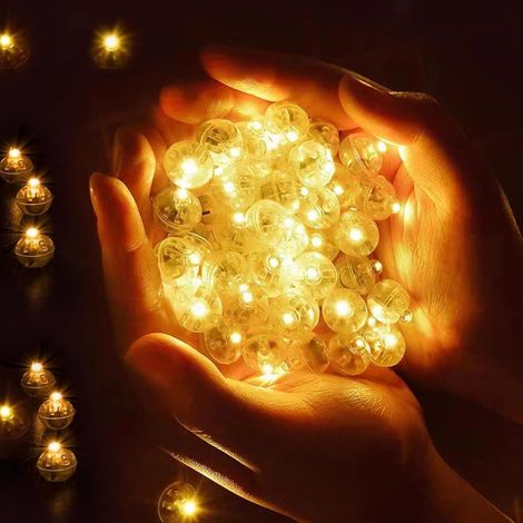 100 globos LED, luz multicolor, intermitentes, de larga duración, para bodas, Navidad y fiestas. (1/5)
