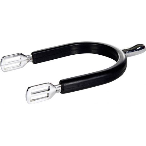 30 mm, colore unico: Speroni inglesi da uomo in acciaio e pvc con lacciolini inclusi (1/2)