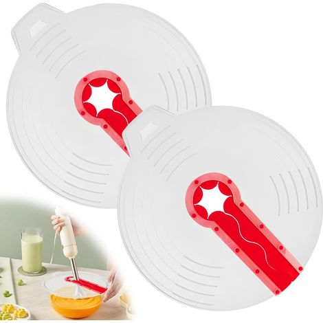 Paraspruzzi in silicone in due parti, 31 x 34 cm, per ciotola e frusta. (1/5)
