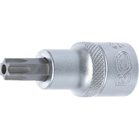 Punta de vaso entrada 12,5 mm (1/2") perfil en T (para Torx) con perforación T50 (1/2)