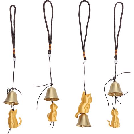 Carillon à Vent Chat Métal PLA Statue Hanging Wind Catcher Memorial Ornament (1/5)