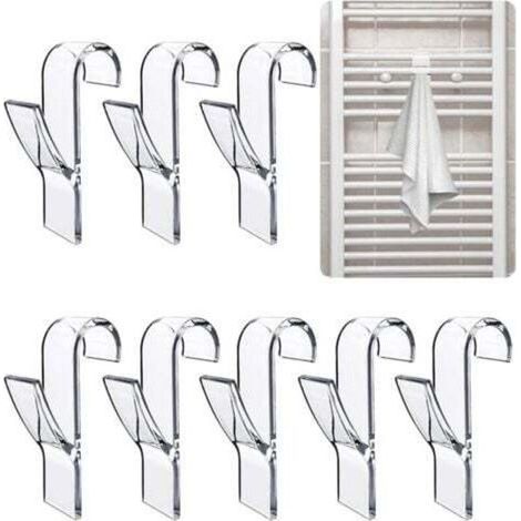 Pcs (Transparent) Towel Rail Radiator Hooks, Towel Dryer Hooks, Bathroom Towel Hooks, Bathroom Radiator Hooks, Towel Hanger, Bathroom Office Closet (1/4)
