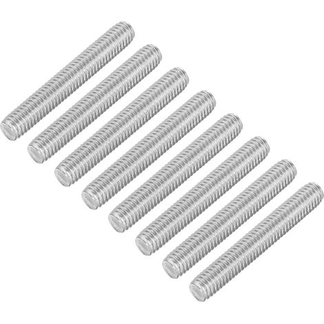 8Pcs Tiges Filetées Entièrement, M6 x 40mm Acier Inoxydable 304 Goujons de Barre Filetée à Droite Pas de Filetage M6-1 pour l'Assemblage de Machines de Meubles
