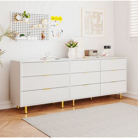 Cassettiera modulare 9 cassetti in MDF bianco OKMYHOME (1/5)
