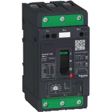 Guardamotor magnético SCHNEIDER GV4 3 polos, 12,5A, 50kA de protección.