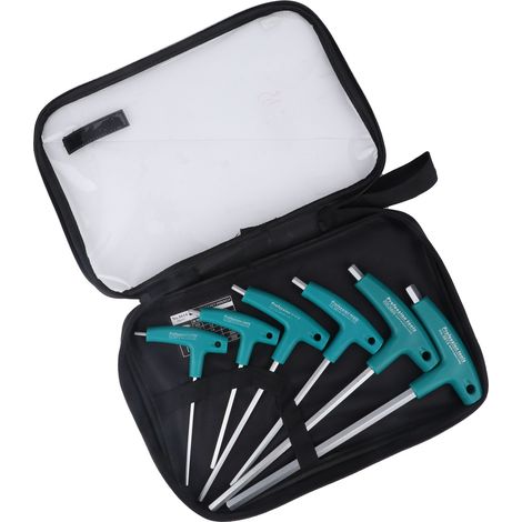 Satz mit 6 T-Griff-Innensechskantschlüsseln, Handreparaturwerkzeug, Eisenwaren, 45 Stahl H3 H4 H5 H6 H8 H10 (1/5)
