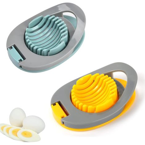 2 Pieces Egg Cutter Egg Slicer Multifunction Manual Egg Cutter Egg Cutter Tool Kitchen Apple and Tomato Cutter Para Egg Cutter Boiled Fruit Slicer Cheese Strawberry (1/5)