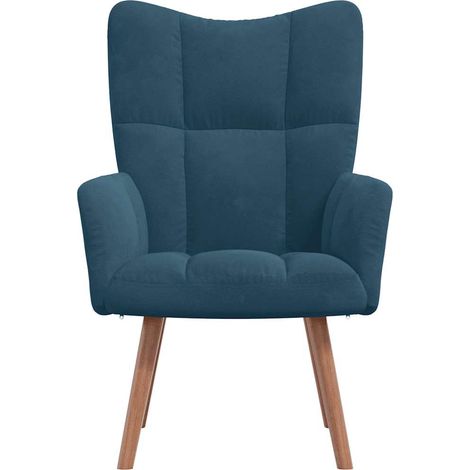 Relaxsessel Blau Samt