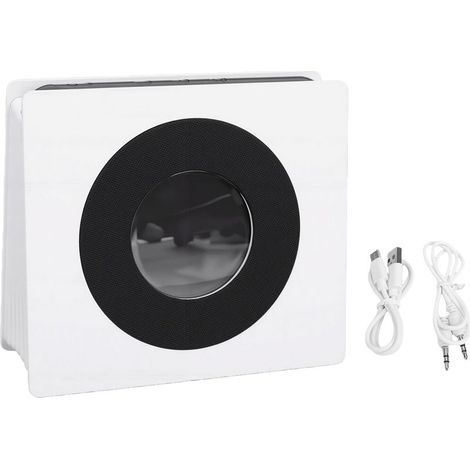 Enceinte Bluetooth avec Écran 2,16" Paroles Flottantes Cadre Photo Numérique Réveil Bruit Blanc Rechargeable Multifonction Design Élégant (1/4)